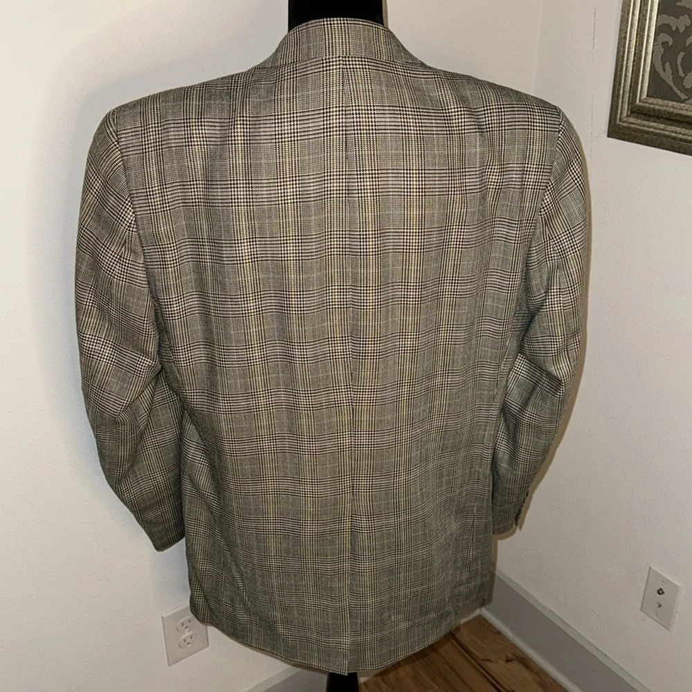 LAUREN Ralph Lauren plaid tan brown sport’s coat single‎ breasted blazer Sz 40R